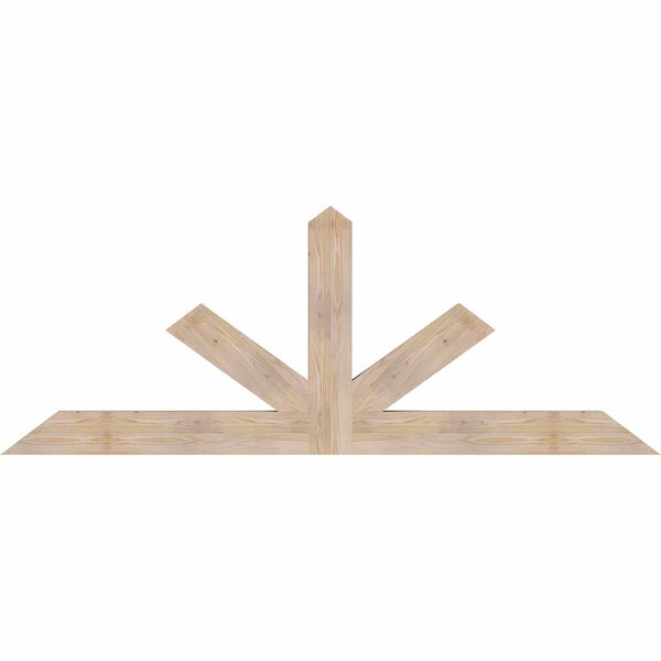 Ekena Millwork Saratoga Smooth Timber Gable Bracket, Douglas Fir, 84"W x 31"H x 3 1/2"D x 5 1/2"F, 9/12 Pitch GBW084X31X0406SAR00SDF - main